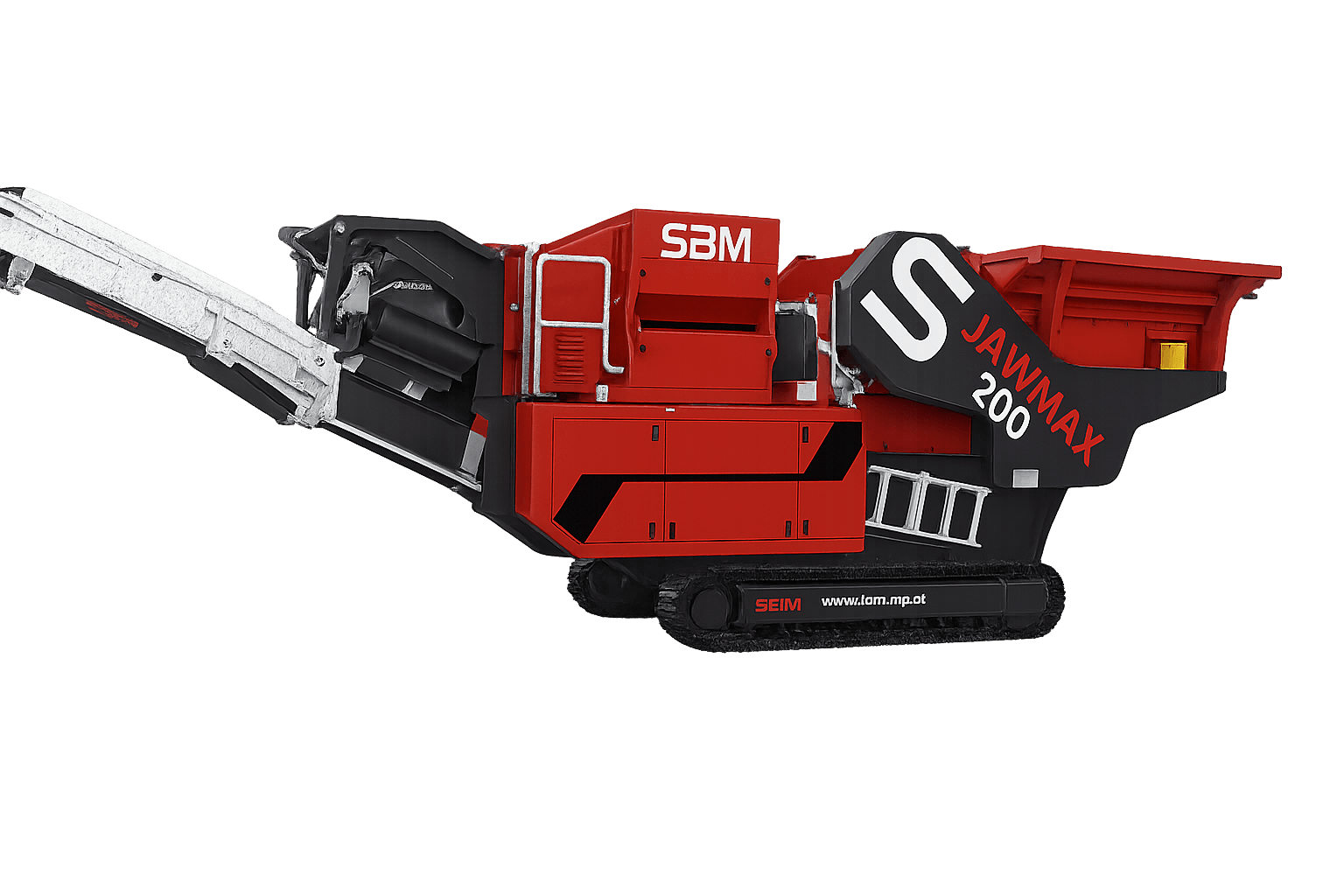 Recyklačný drvič stavebného odpadu SBM Jawmax 200